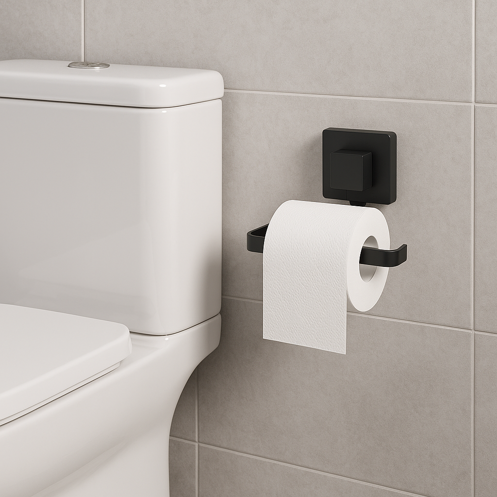 SUCTION TOILET PAPER HOLDER