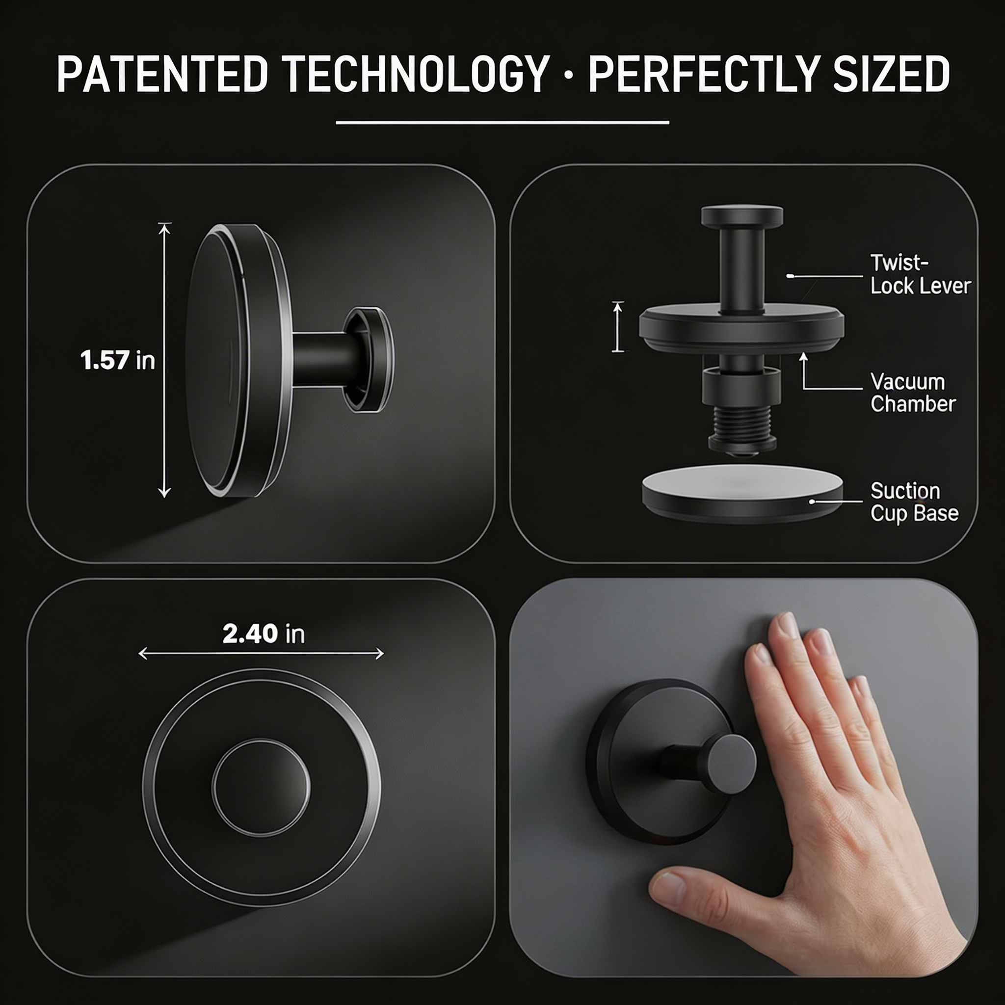 ROHA SUCTION CUP HOOKS (4X)