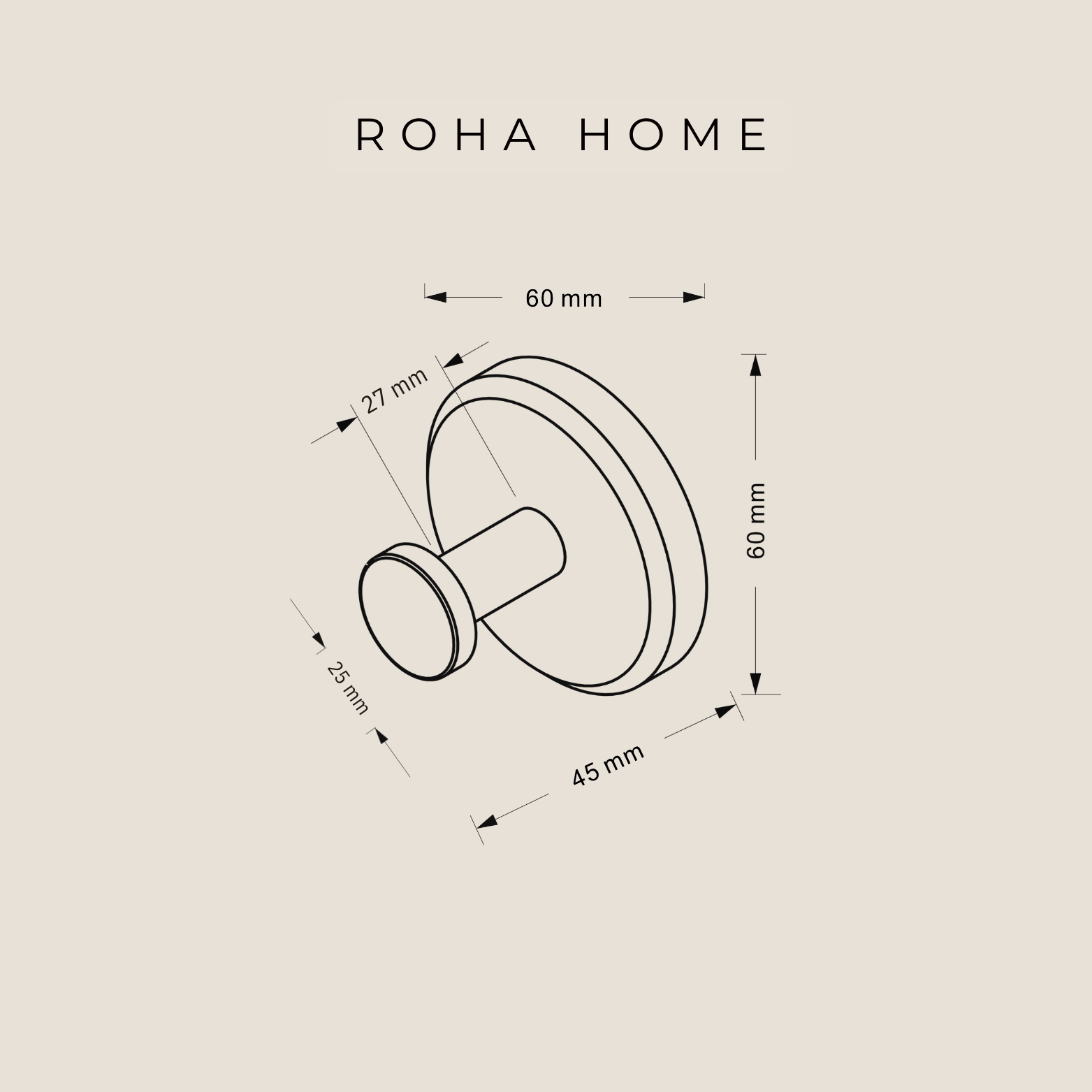 ROHA SUCTION HOOKS BLACK